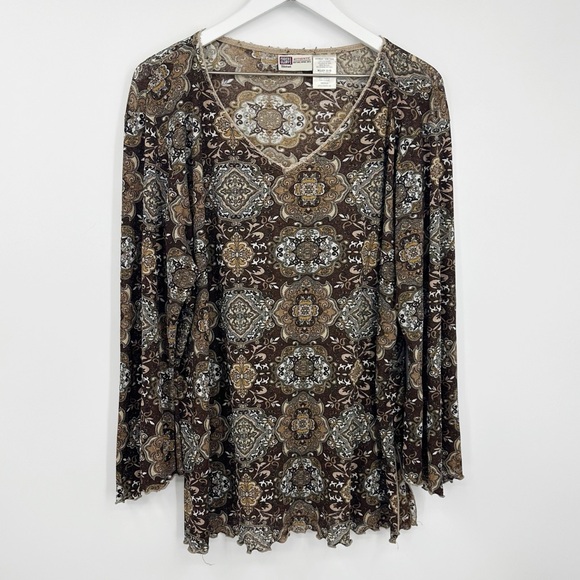 Faded Glory Vintage Y2K Fairycore Blouse Size 18 Early 2000s Boho - Picture 1 of 7